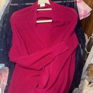 a new day Vibrant Pink Cardigan Sweater